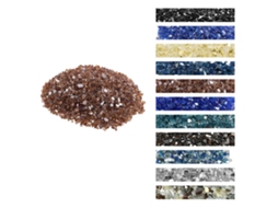 Pedras De Vidro Trituradas Refletoras Para Lareira 6,35 Mm Vermelho Marrom Cobre Vevor
