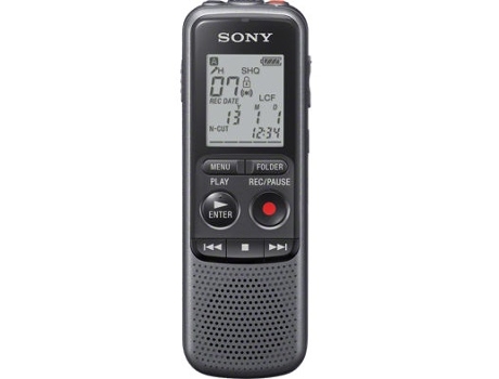 Gravador de Voz Digital SONY ICD-PX240 — Até 1043 h Gravação | 4 GB Memória