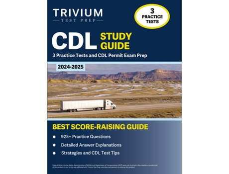Livro CDL Study Guide 2024-2025 3 Practice Tests and CDL Permit Exam Prep de Elissa Simon (Inglês)