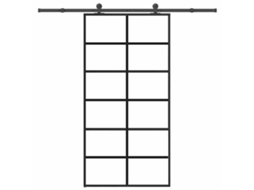 Sliding Door, Sliding Doors Vidaxl Preto Vidro (102 X 205 Cm (213.5 Cm))