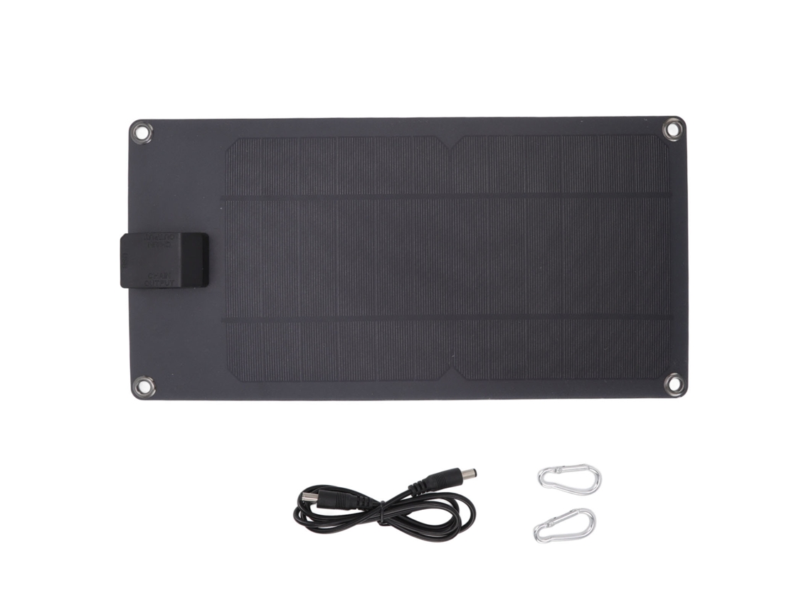Painel De Carregamento Solar 8w5v (com Saída Usb E Feito De Polissilício)