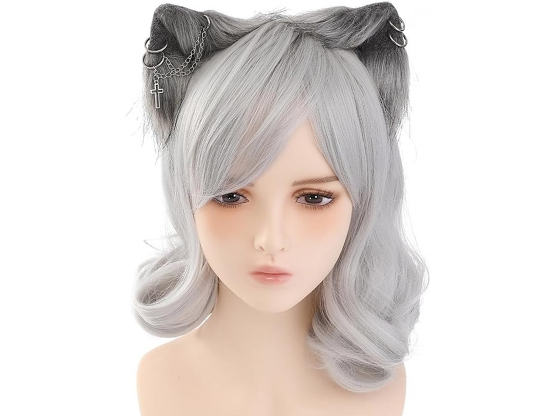Tiara Artesanal com Orelhas de Lobo para Fantasia de Gatinha. Orelhas de Fera. SFUSHOS
