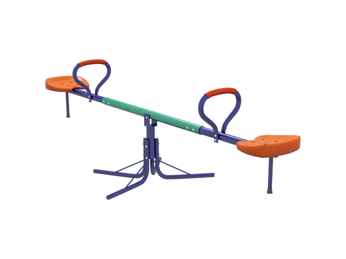Baloiço Para Crianças Sobe E Desce Infantil Giratório 360° Com Barra De Comprimento Ajustável Assento Confortável Multicolor
