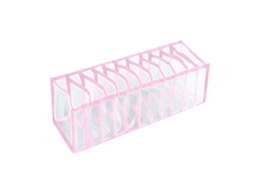 Organizador De Roupa Íntima Dobrável, Caixa De Armazenamento Para Calcinhas E Sutiãs, Rosa, 11 Compartimentos Olysi Shop