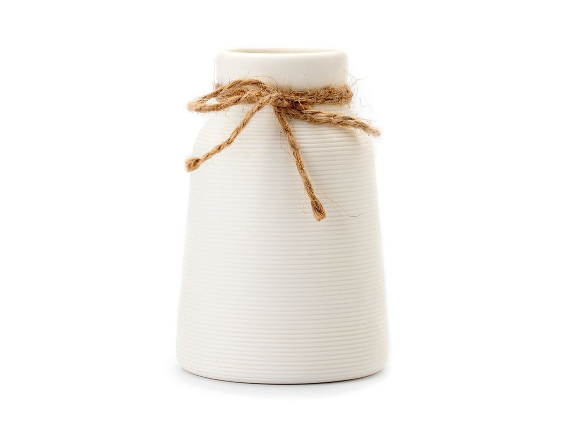 Vasos de Cerâmica Pequenos, Brancos, Decorativos, para Prateleiras | S/MARCA