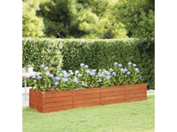 Vidaxl Canteiro De Jardim 320x80x45 Cm Aço Corten Cor Enferrujado