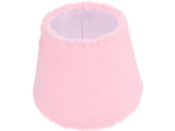 Capa de Pelúcia Rosa para Lâmpada E27, Cabelo Comprido, Formato Cônico de 25 Cm, Protetora Macia para Lâmpadas. SFUSHOS