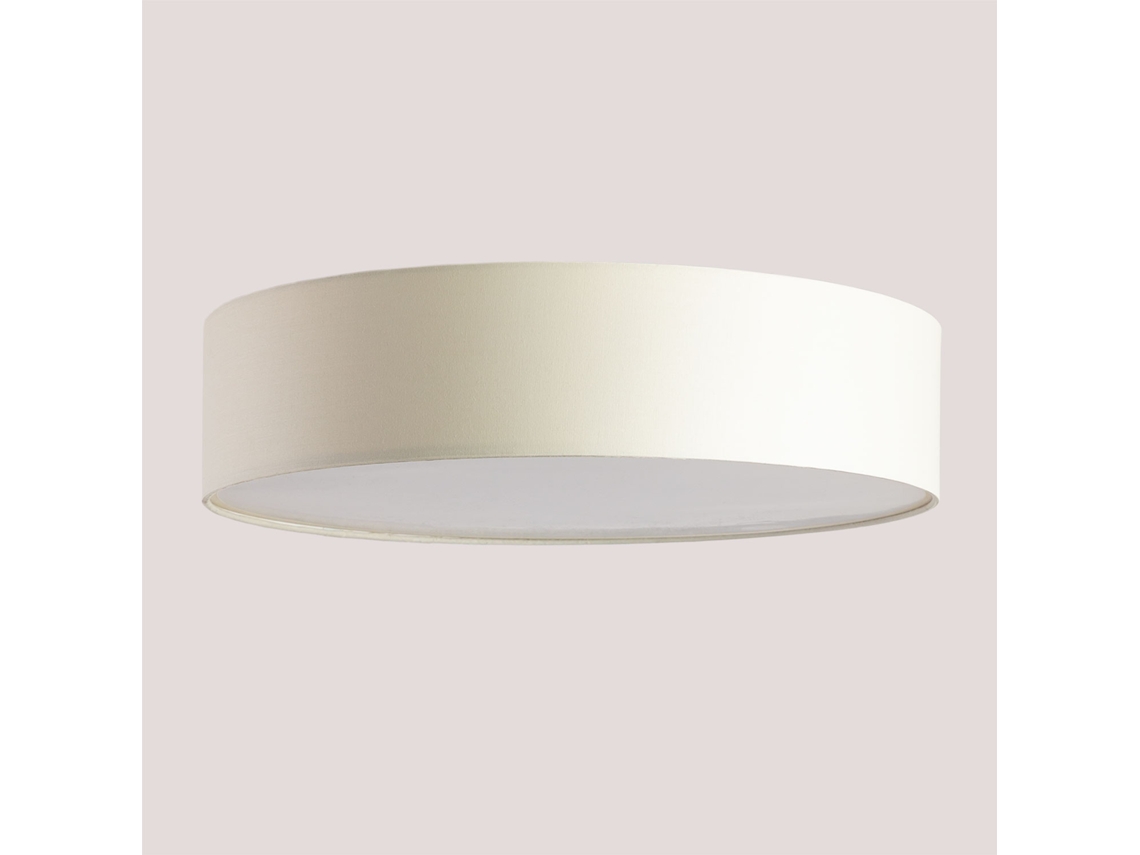 Plafon Led SKLUM (Tecido - Bege - 12 cm)