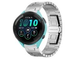 Bracelete para Garmin Forerunner 265 Liga de Titânio Prata XIAOMOYU (22mm)