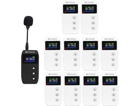 Sistema de guia turístico Tt110, sistema de guia turístico sem fio 2.4g, 100 M, para guia turístico, escola Retekess