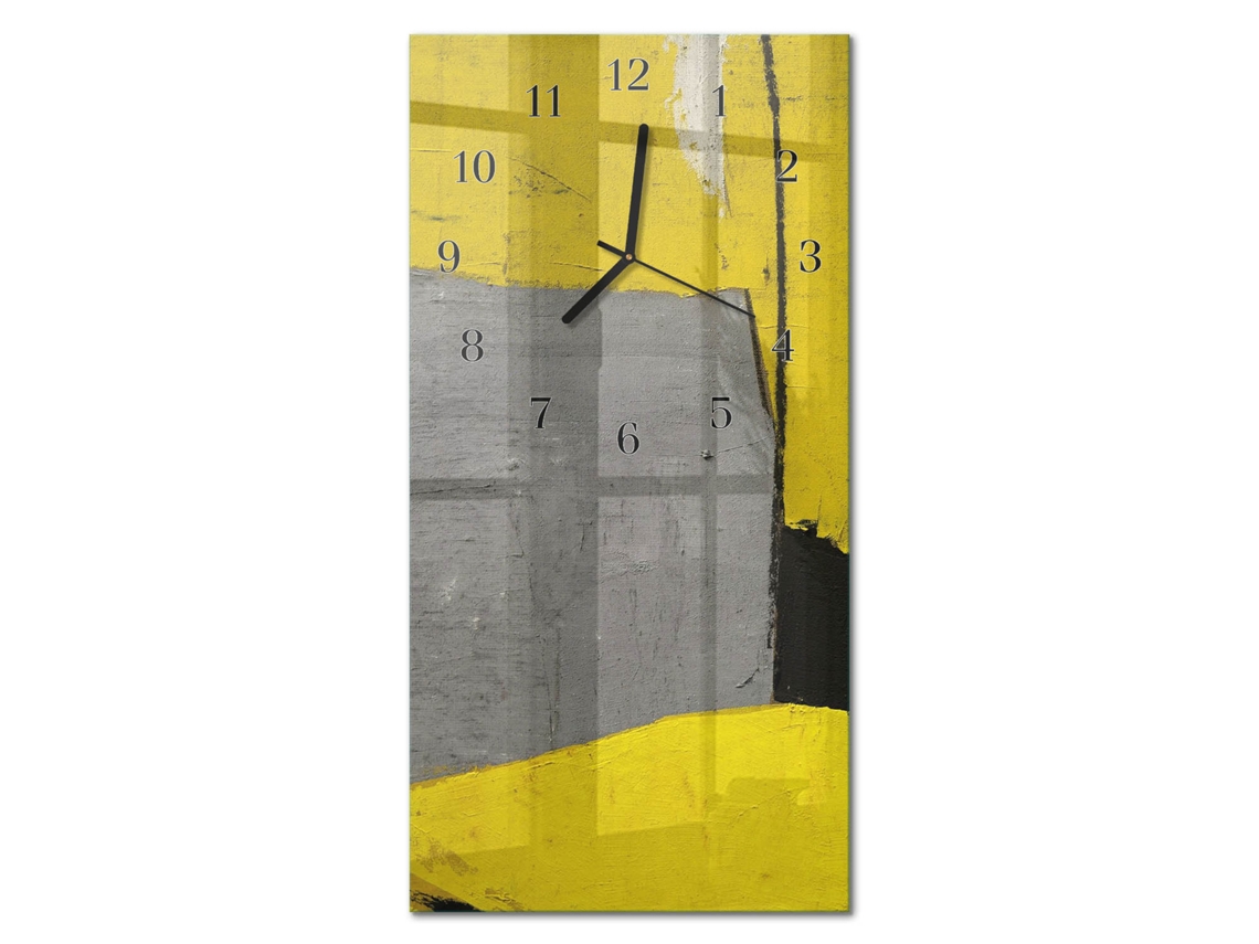 Relógio De Parede De Vidro Multicolor Espelharte (30x60 Cm)