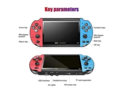 Console de Videogame Portátil Retrô X7 4,3 Polegadas com Mais 1500 Jogos Clássicos. GOKOCO