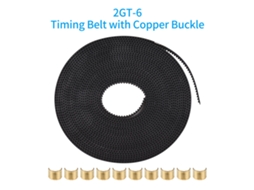 Cinto de tempo 2GT 6mm 5m com 10 fechos de latão para impressora 3d Ender 3, Ender 3 Pro