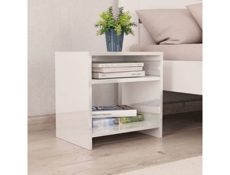 Mesa Cabeceira VIDAXL Aglomerado 802750 Branco (40 x 30 x 40 cm - Madeira)