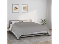 Vidaxl Manta Pesada 15 Kg 220x260 Cm Tecido Cinzento
