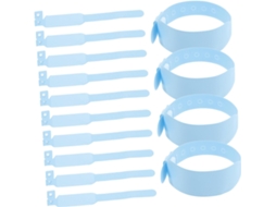 Pulseiras descartáveis de identificação hospitalar à prova d'água, 100 unidades, em PVC, para recém-nascidos, para uso.