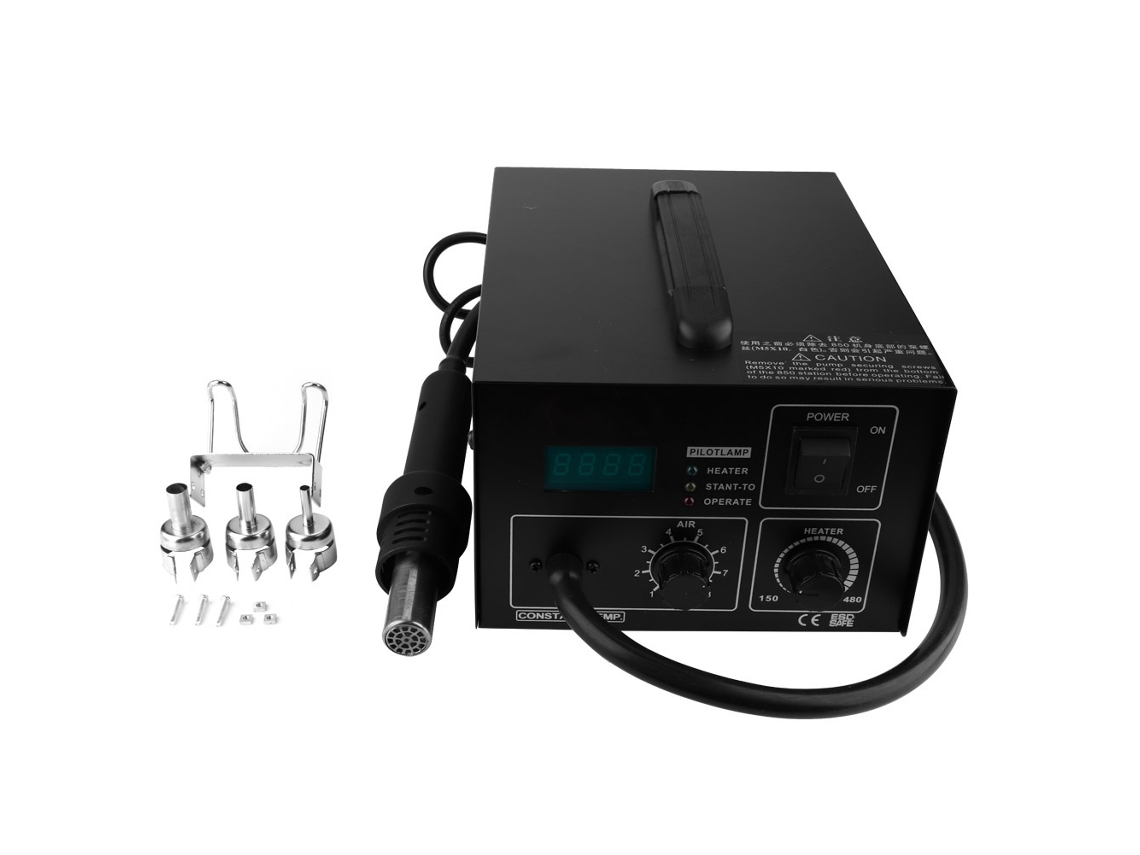 Estação De Des Soldagem De Pistola De Ar Quente Digital 600w Vante (design Antie Estático, Volume E Temperatura Ajustáveis)