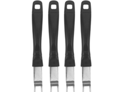 Levantadores de Grelhas Ao Calor com Cabos de Aço Inoxidável e Plástico, Kit de 4 Peças, Design Ergonômico para CHABERLU