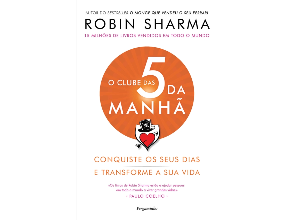 Livro O Clube das 5 da Manhã de Robin Sharma (Português)