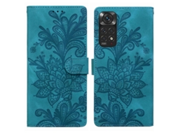 Capa De Celular De Pu Com Fivela Magnética E Estampa Floral De Renda E Alça De Pulso