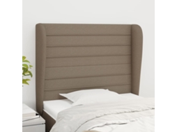 Cabeceira Camapainel De Cabeceira Abas Tecido 103x23x118/128 Cm Cinza Acastanhado Lovely Home