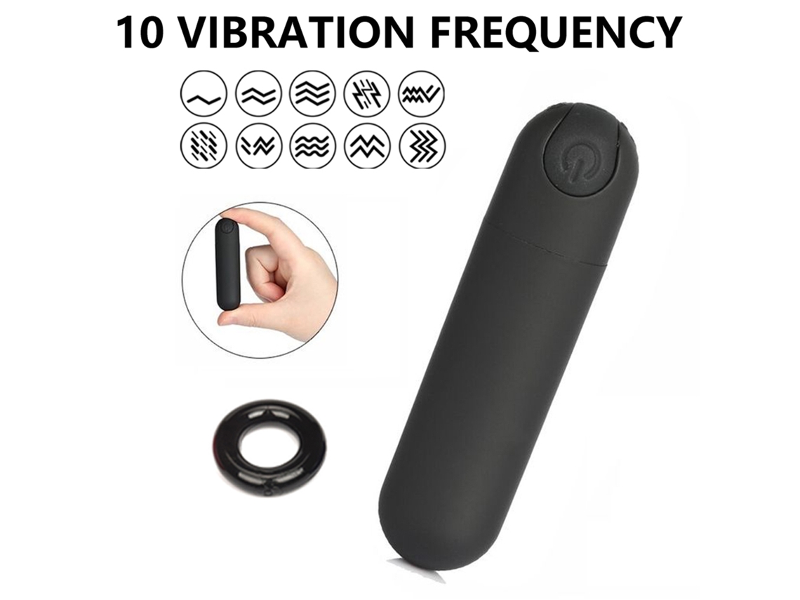 Vibrador De Silicona Anillo Peniano Vibrante Impermeable 10 Modos Juguete Sexual Adulto