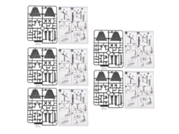 Mali conjunto de 5 Suportes para Action Figure Estável Durável para Modelos Sd Bb Rg Hg 1/144 Preto