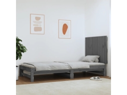 Cabecero de pared 82,5x3x60 cm madera maciza de pino gris