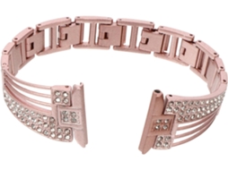 Pulseira De Relógio Nuobesty Em Aço Inoxidável Com Strass Para Uso Elegante E Ajustável, Perfeita Para Usar No Dia A Dia.