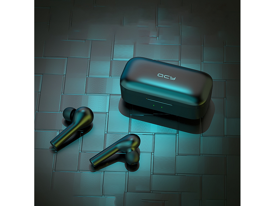 Fones De Ouvido Qcy T5 Tws Estéreo Com Controle Táctil, Microfone E Resistente À Água Ipx5 Para Esportes Com Estojo De Carregamento
