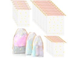 Conjunto De 20 Sacos Organizadores Bagagem Com Cordão, Impermeáveis ​​e Portáteis Para Roupas E Cosméticos.