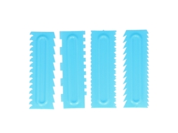 4pcs Rasca Creme S/MARCA, para Decoração de Bolo, com Ferramentas de Plástico Azul