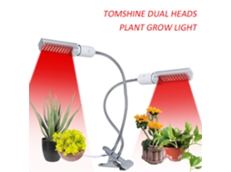 Tomshine Luz de Crescimento 50w com 100 Leds Duas Cabeças Flexíveis 360° e Lâmpada Substituível