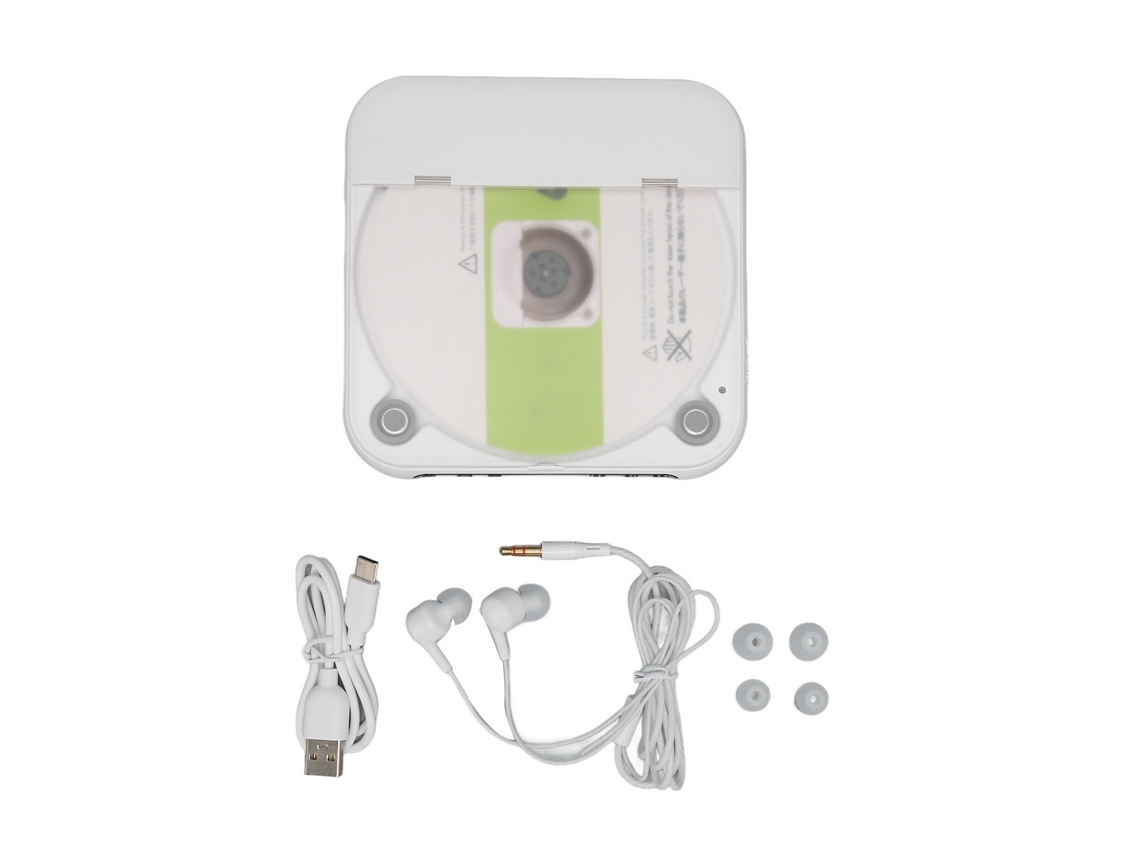 Leitor de CD portátil Bluetooth com tela LCD e suporte USB AQUAFORGE