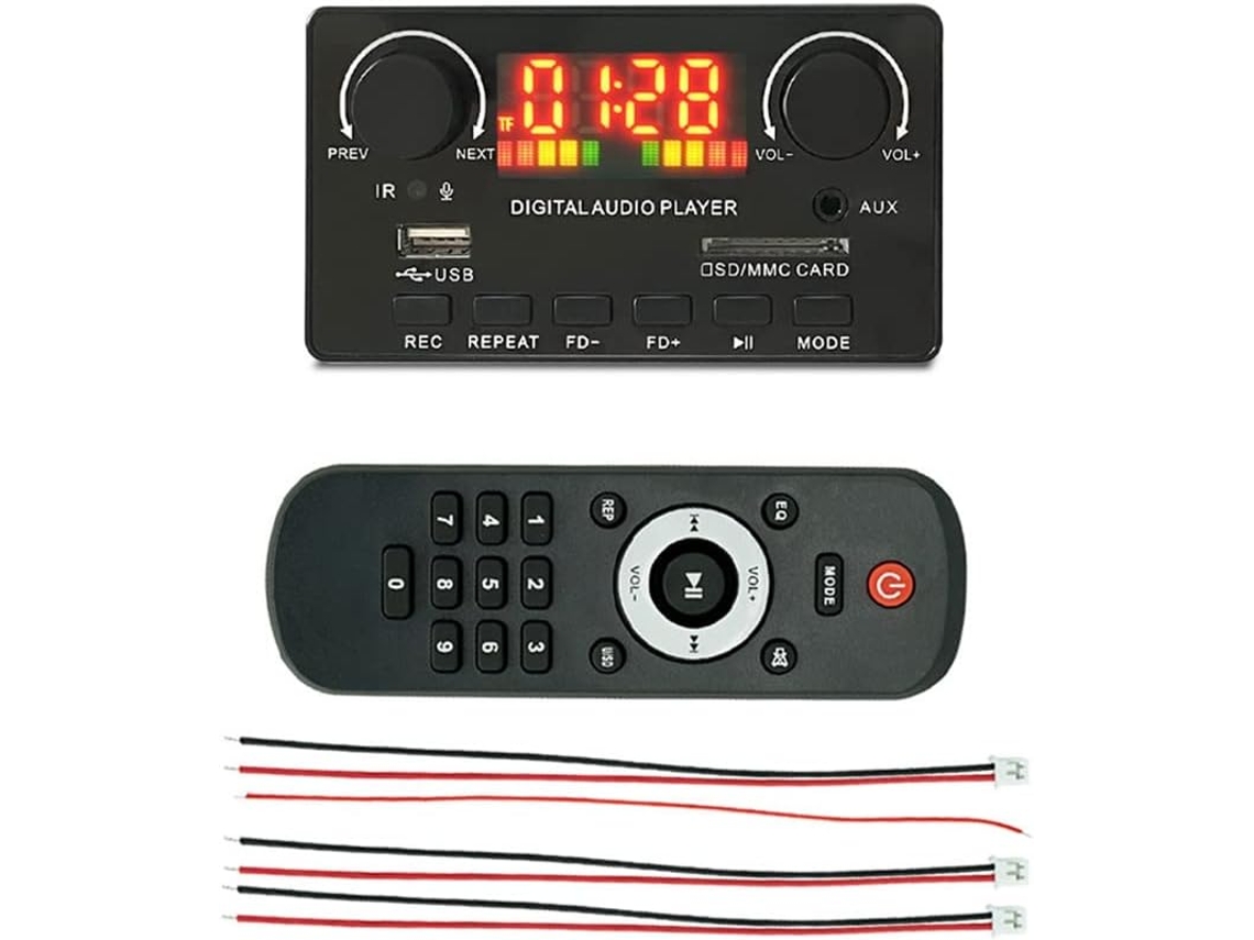 Placa Decodificadora Mp3 Wma Sem Bluetooth 5.0, Módulo para Reprodutor de Música Automotivo 7v 25v SFUSHOS