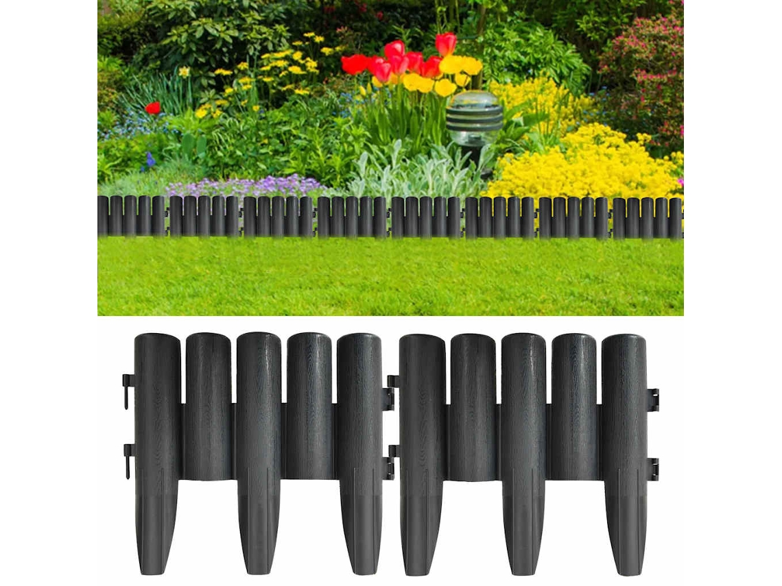 Vidaxl Bordas De Relvado 36 Pcs 10 M Pp Antracite