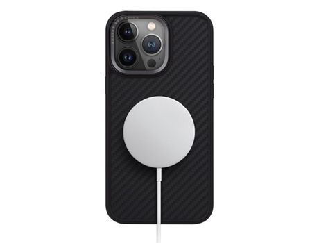 Capa Fumo para iPhone 15 Pro Max UNIQ Pele Sintética Preto