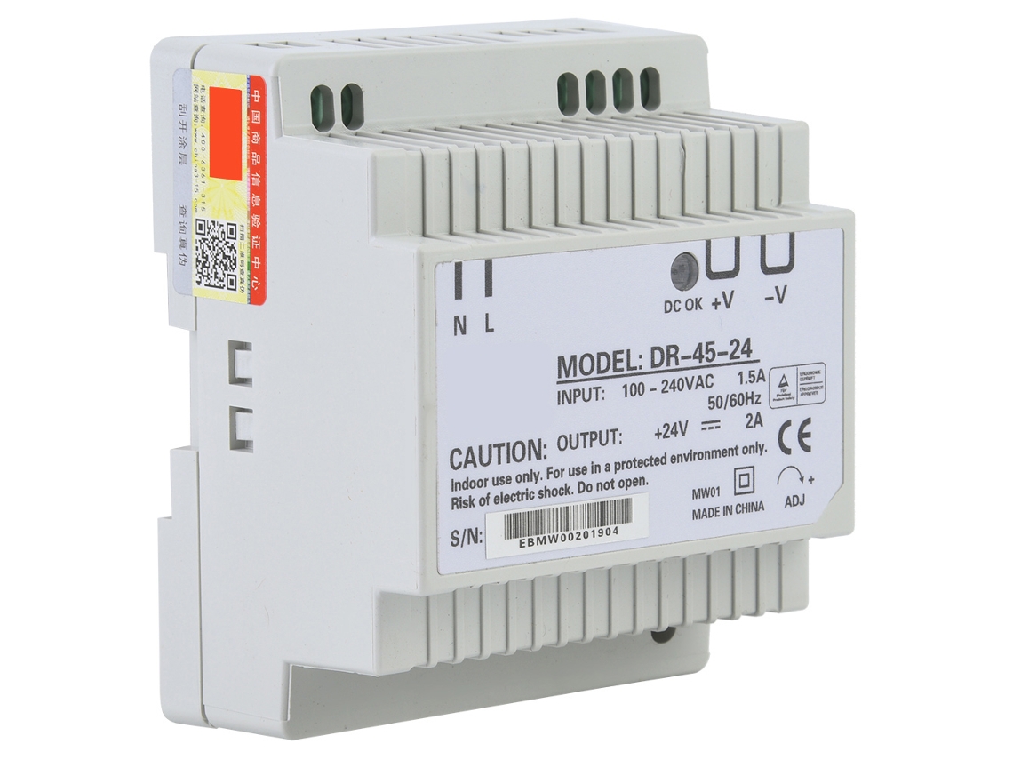 Laxiscreed Fonte De Alimentação Monofásica 45w Para Trilho, Ideal Para Instalações Elétricas