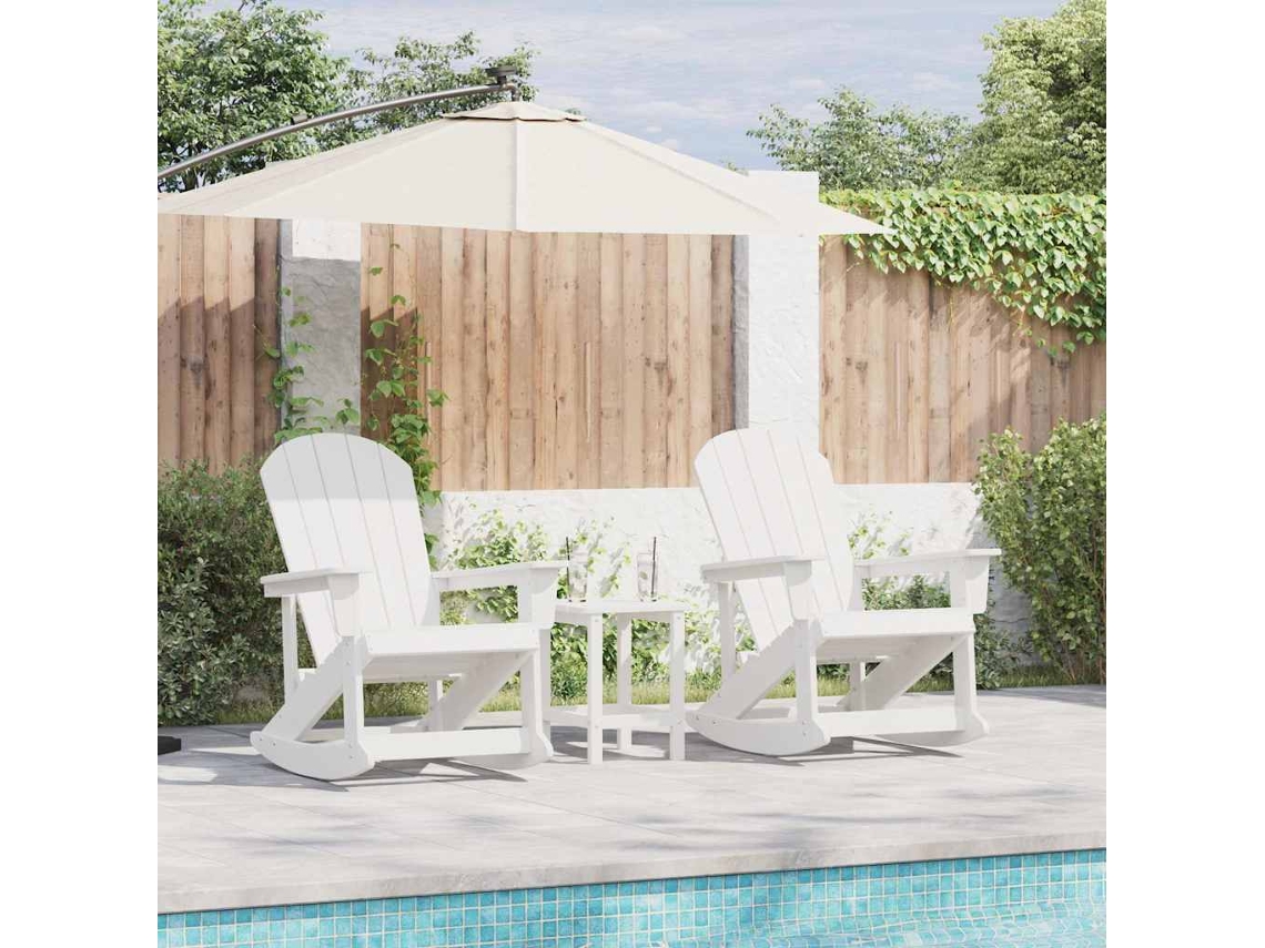 Vidaxl Cadeiras De Baloiço Adirondack 2 Pcs Branco Hdpe