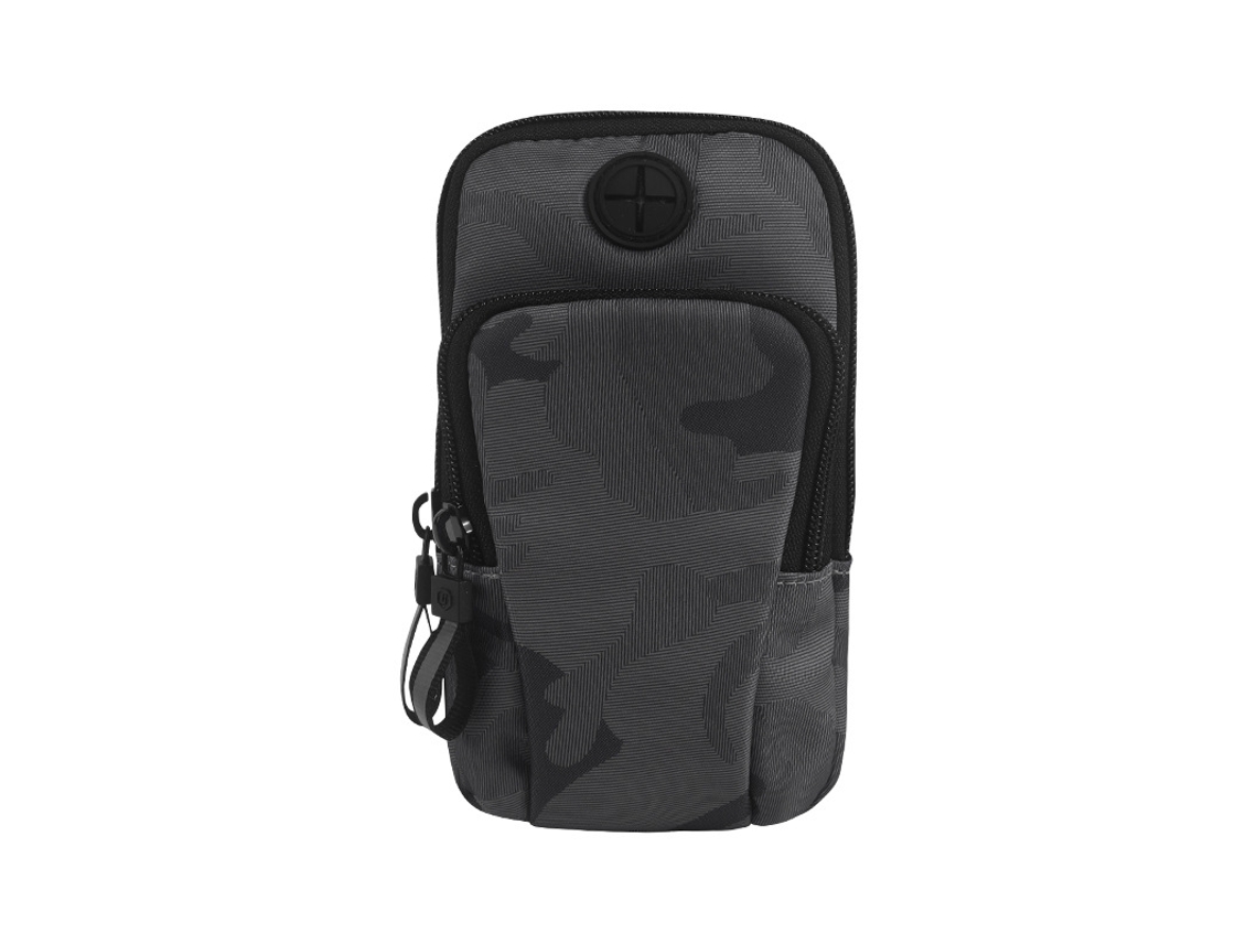 Braçadeira Para Celular Com Suporte Para Modelos De Até 7 Polegadas, Ideal Para Treinos, Academia E Caminhadas, Na Cor Preta.