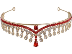 Coroa de casamento clara em liga Zinco e acrílico brilhante, tiara