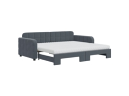 Daybed With Trundle, Daybeds With Trundles Vidaxl Cinzeto Veludo (90 X 190 Cm)