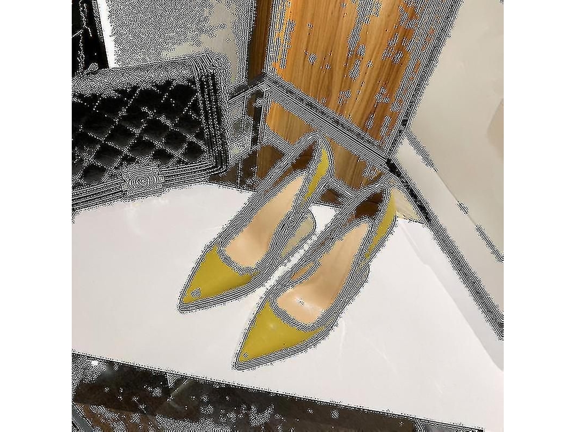 2026 sapatos de Salto Alto Fino com Ponta Apontada Verniz Preto para Mulher 6cm 8cm 10cm