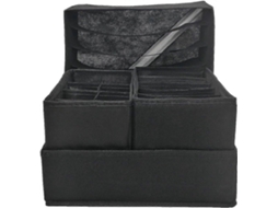 Caixa Para Guardar Roupas Íntimas, Conjunto De 4 Compartimentos Dobráveis ​​para Gavetas, Organizador De Armário. Olysi Shop