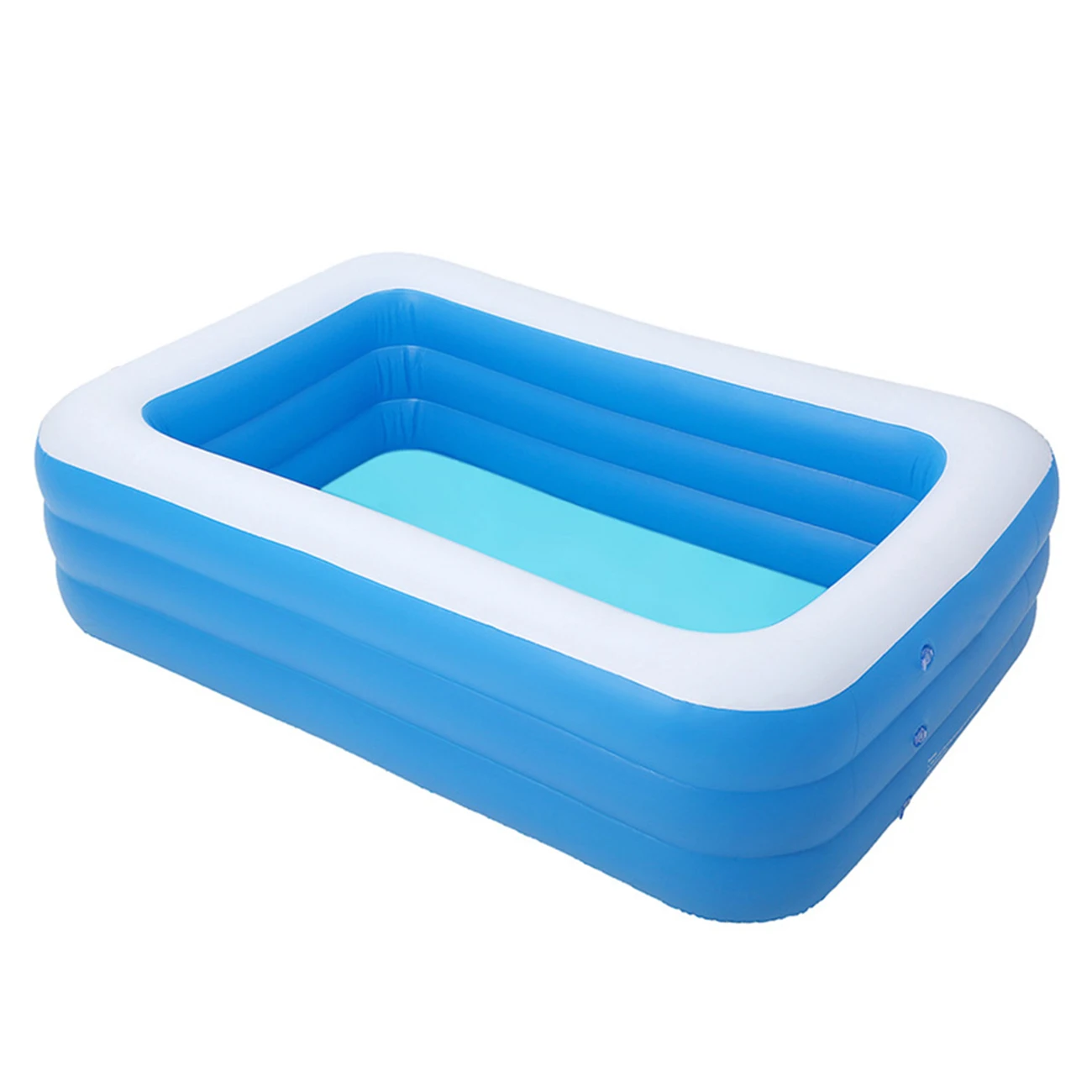 (2,1 Milhões) Piscina Familiar Inflável Retangular Azul Integrada, Piscina