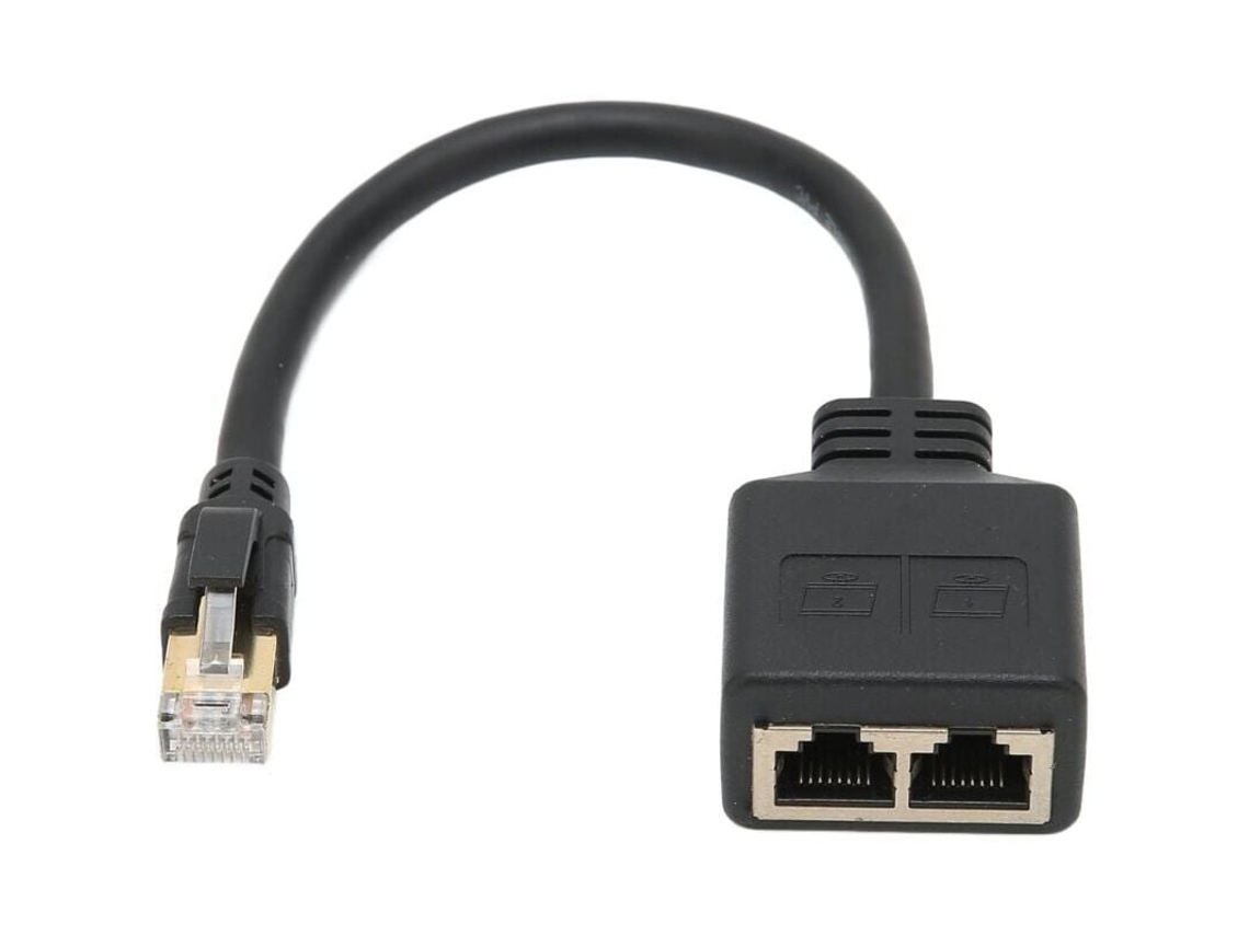 Adaptador Divisor Rj45, De Rede Ethernet Rj45 1 Para 2 Portas, Cabo Cat8 Escritório Doméstico-aquaforge