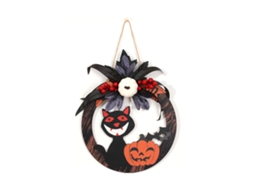 Decoração De Halloween Laxiscreed Com Guirlanda De Abóboras E Folhas De Outono Para Parede E Porta