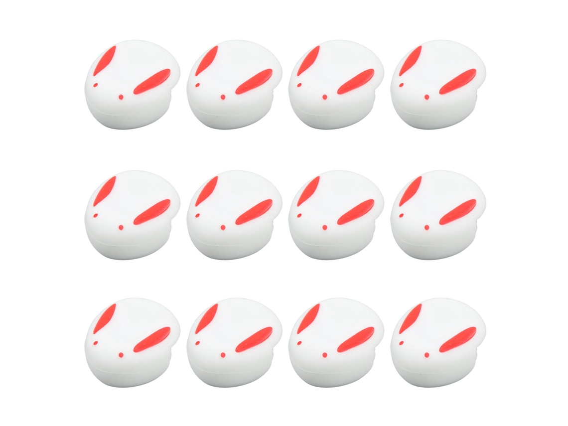 Mali 12 Protetores de Canto de Silicone Forma Coelho para Bebê Segurança Móveis Branco