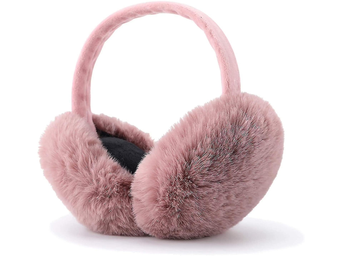 Orejeras de inverno de pele falsa quentinhas, plegáveis, proteção de orelhas para exterior rosa 2 S/MARCA