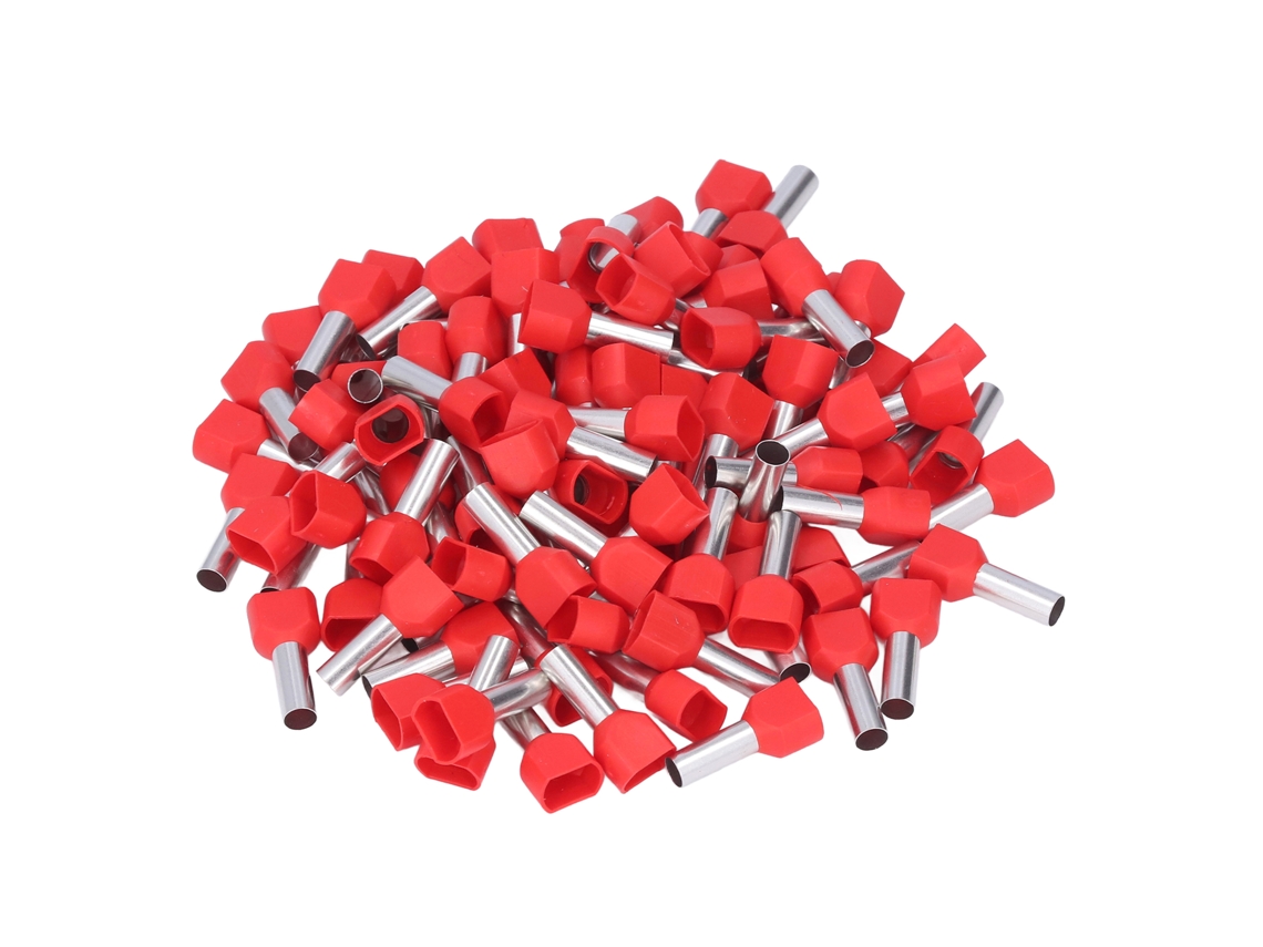 100 Pinos De Conector De Crimpagem De Cobre Isolado Awg 10 6.0mm² Te6014